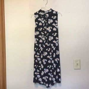 Black dress with white flowers by Divided